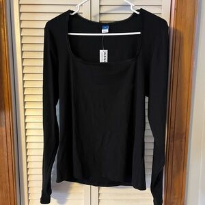 Old Navy Women's Black Long Sleeve Tee